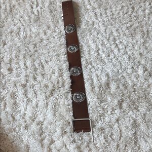 Zara Brown Belt with Silver Embellishments